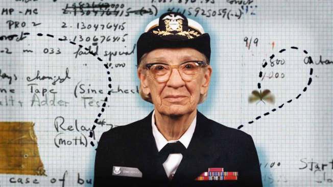 Grace Hopper, one of the first programmers of the Harvard Mark I computer in 1944.